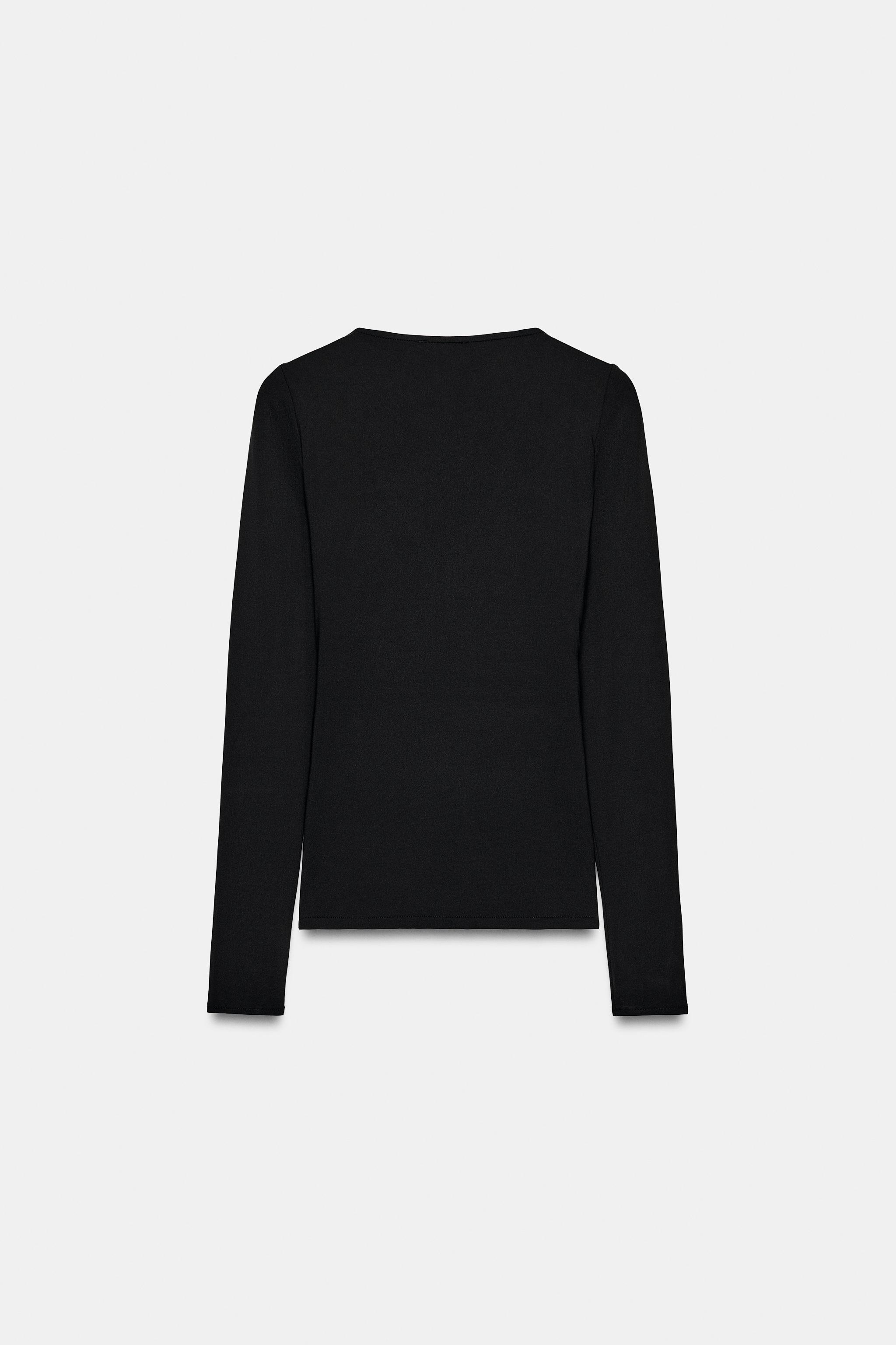 DRAPED POLYAMIDE TOP